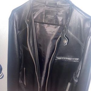 DSTLD Black Leather Jacket